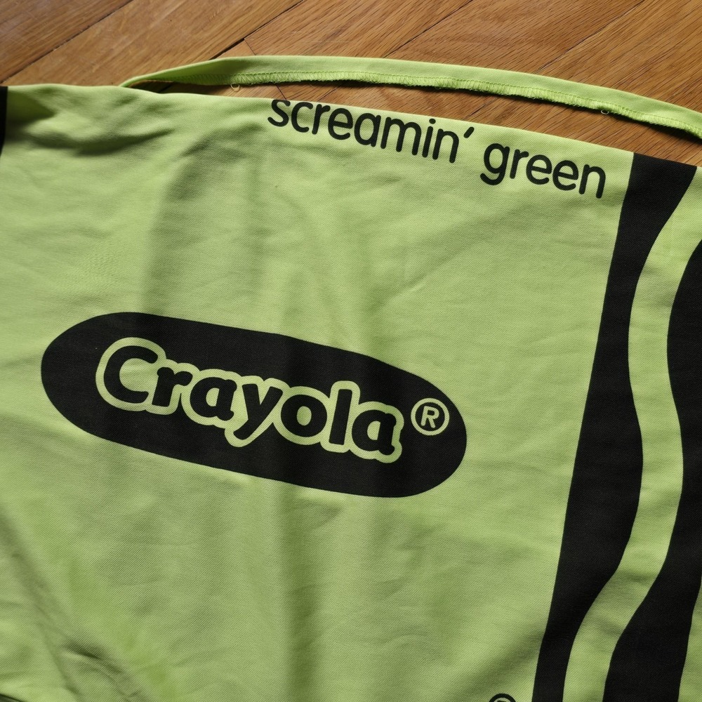 Crayola Crayon Screamin' Green Tank Dress Kids Youth Teen Halloween Costume - Picture 2 of 5